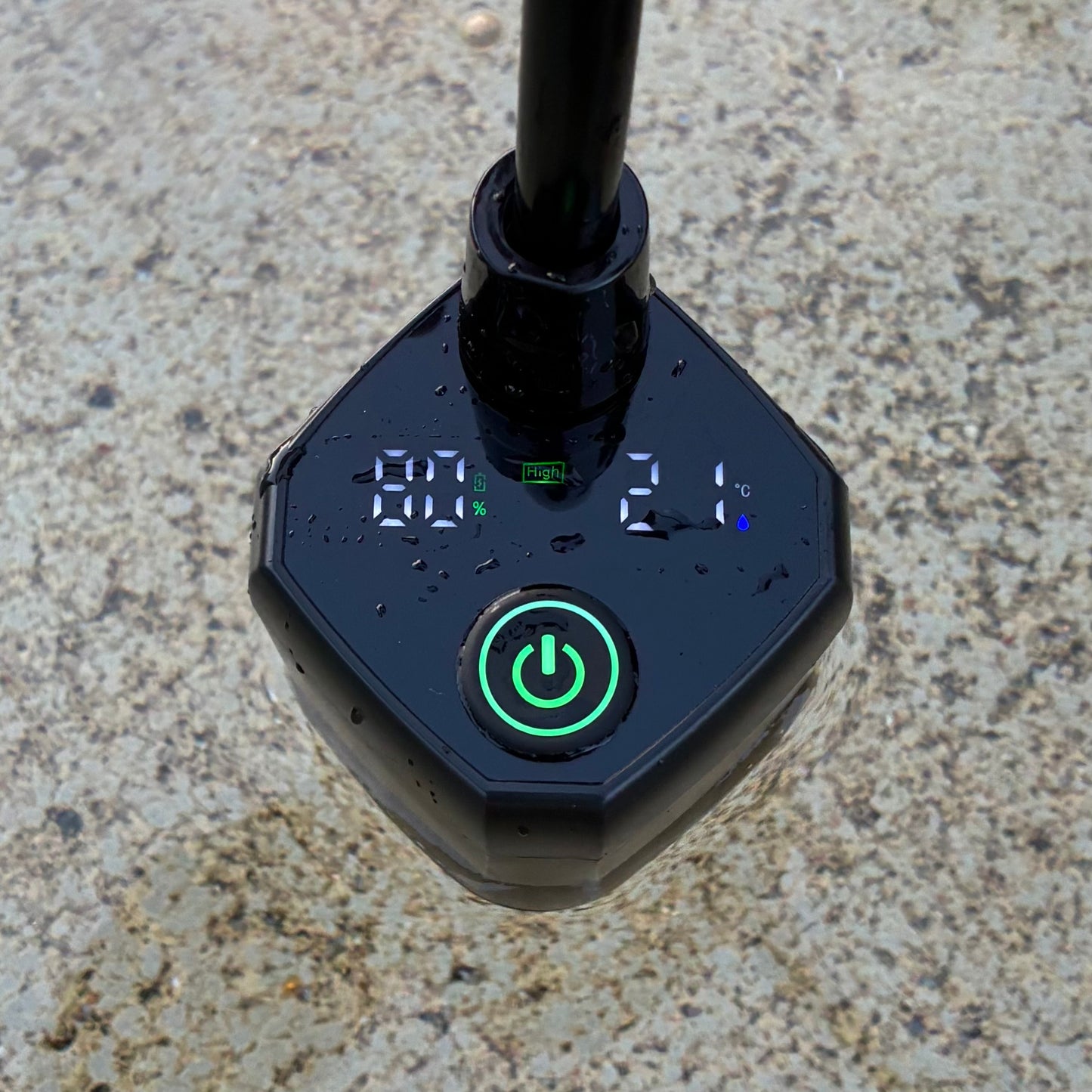 Portabel dusch digital display